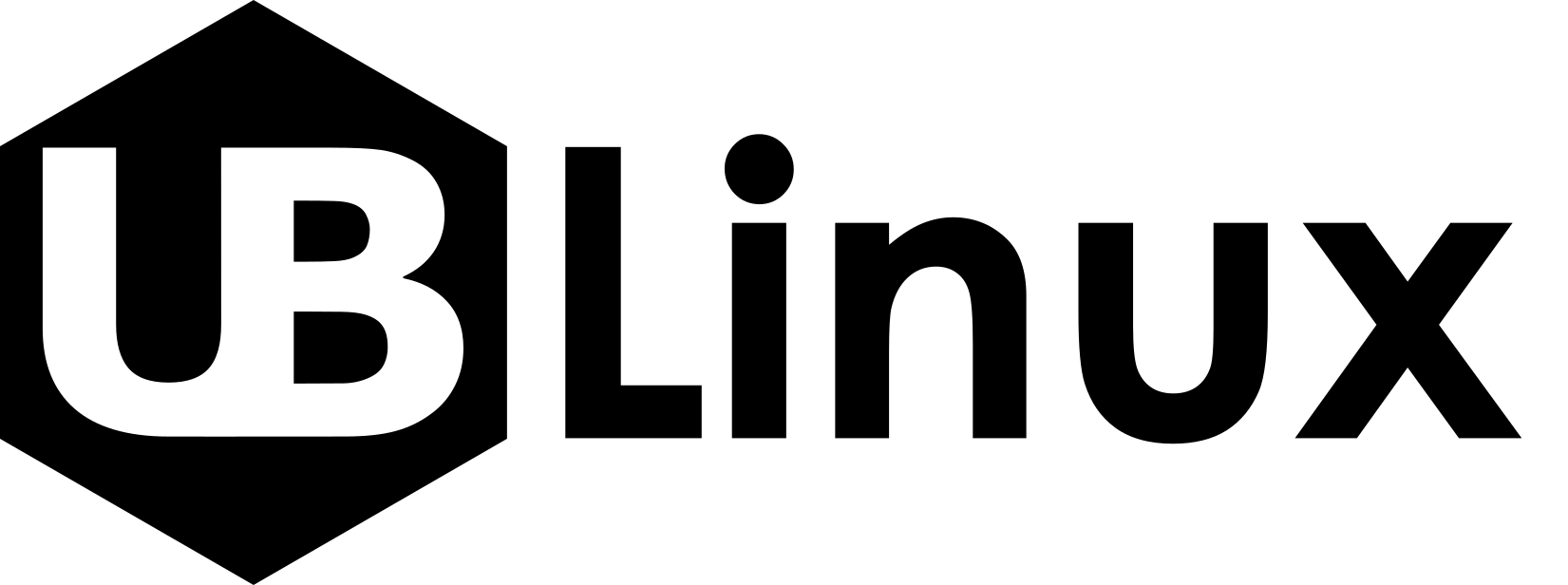 Логотип UBLinux чёрно-белый